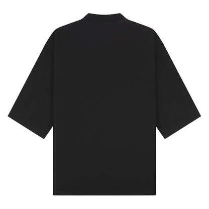 Black - Back - Casual Classics Unisex Adult Tall Oversized Half-Sleeved T-Shirt