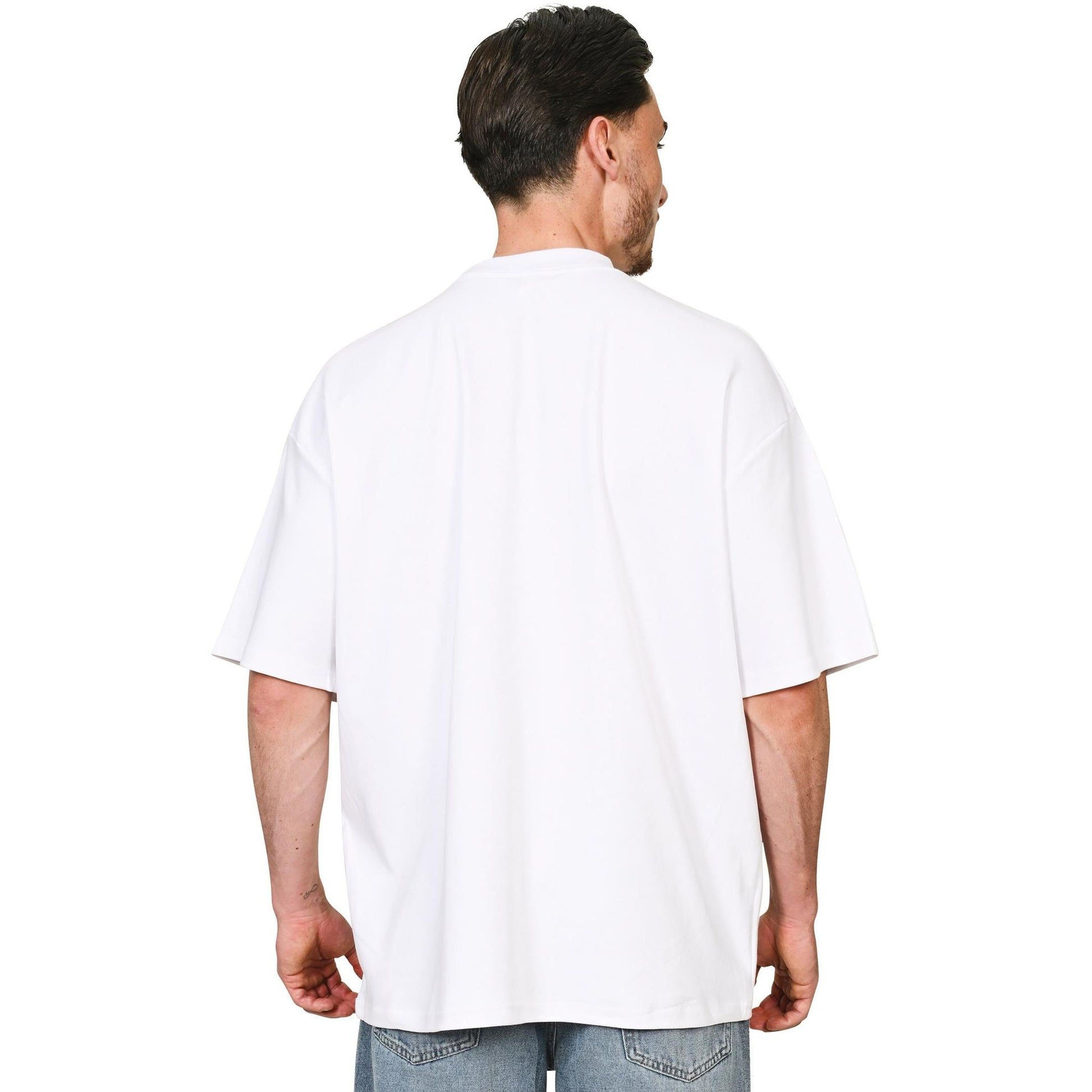 White - Pack Shot - Casual Classics Unisex Adult Tall Oversized Half-Sleeved T-Shirt
