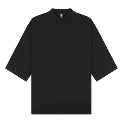 Black - Front - Casual Classics Unisex Adult Tall Oversized Half-Sleeved T-Shirt