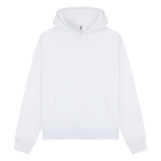 White - Front - Casual Classics Unisex Adult Premium Combed Cotton Tall Oversized Hoodie