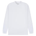 White - Front - Casual Classics Unisex Adult Extended Neckline Tall Oversized Long-Sleeved T-Shirt