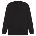 Black - Front - Casual Classics Unisex Adult Extended Neckline Tall Oversized Long-Sleeved T-Shirt