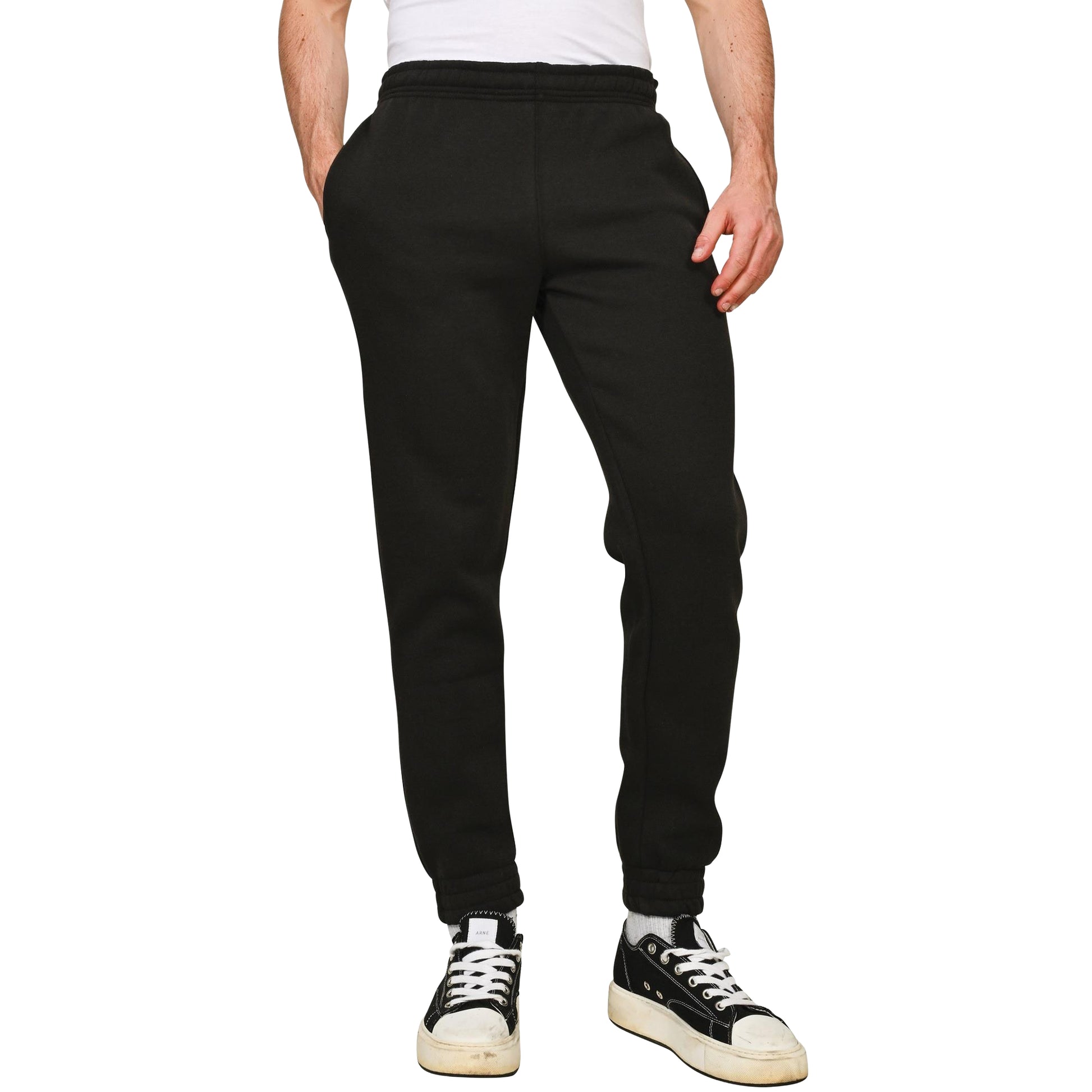 Black - Lifestyle - Casual Classics Unisex Adult Premium Combed Cotton Jogging Bottoms
