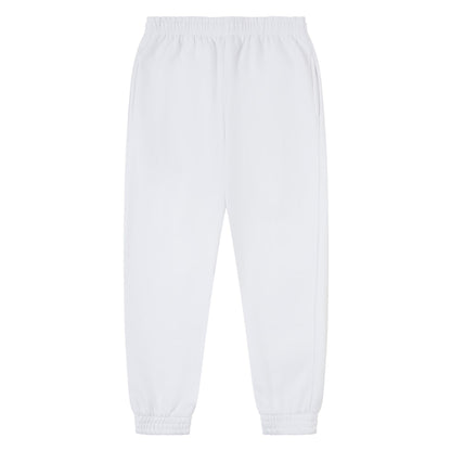 White - Front - Casual Classics Unisex Adult Premium Combed Cotton Jogging Bottoms