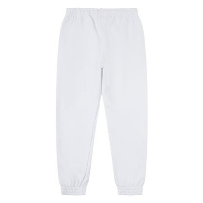 White - Back - Casual Classics Unisex Adult Premium Combed Cotton Jogging Bottoms