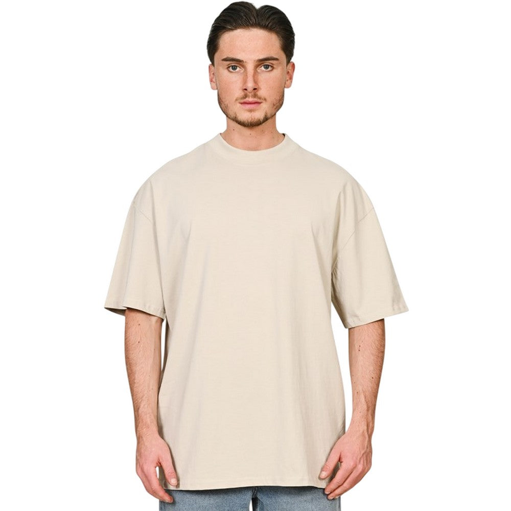 Stone - Side - Casual Classics Unisex Adult Combed Ringspun Cotton Extended Neckline Tall Oversized T-Shirt