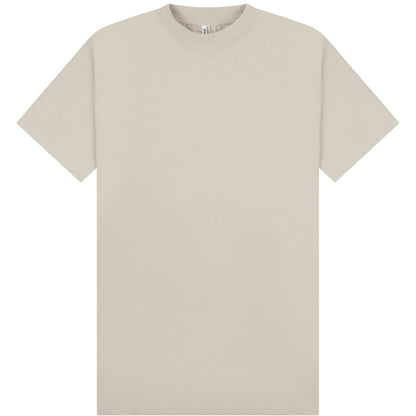 Stone - Front - Casual Classics Unisex Adult Combed Ringspun Cotton Extended Neckline Tall Oversized T-Shirt