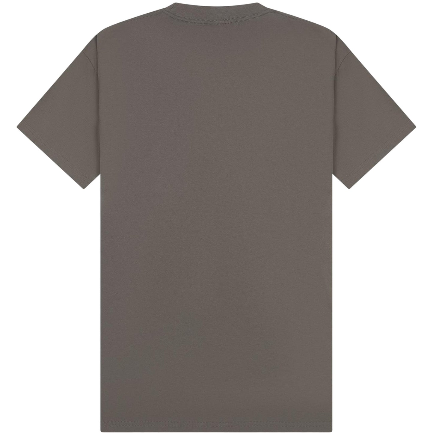 Charcoal - Back - Casual Classics Unisex Adult Combed Ringspun Cotton Extended Neckline Tall Oversized T-Shirt