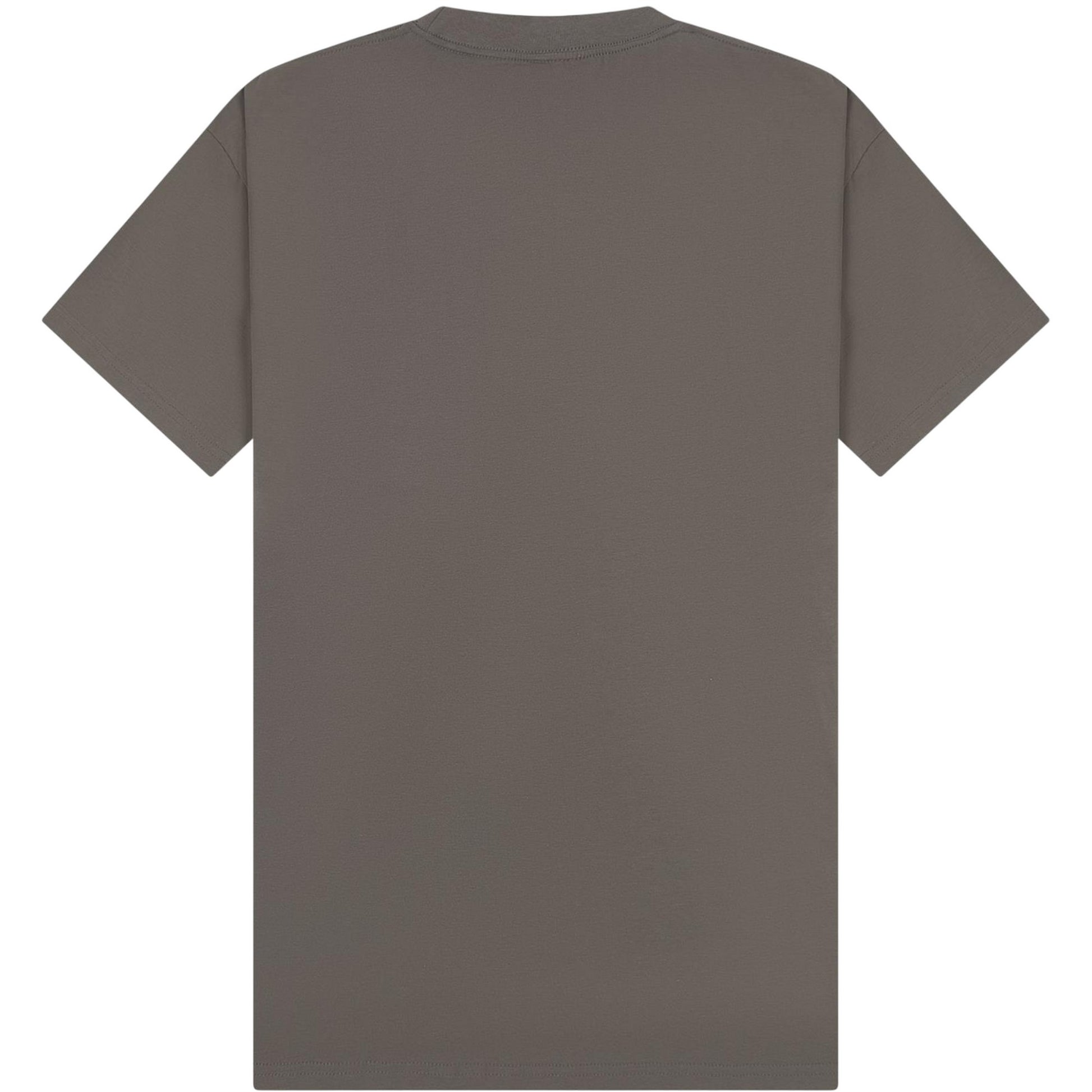Charcoal - Back - Casual Classics Unisex Adult Combed Ringspun Cotton Extended Neckline Tall Oversized T-Shirt