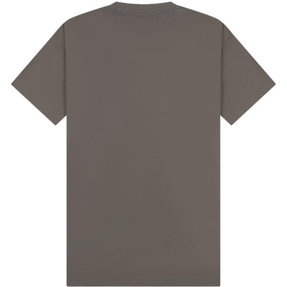 Charcoal - Back - Casual Classics Unisex Adult Combed Ringspun Cotton Extended Neckline Tall Oversized T-Shirt
