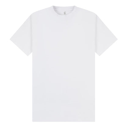 White - Front - Casual Classics Unisex Adult Supreme Organic Combed Extended Neckline Oversized T-Shirt