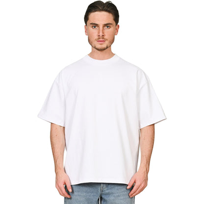 White - Lifestyle - Casual Classics Unisex Adult Supreme Organic Combed Extended Neckline Oversized T-Shirt