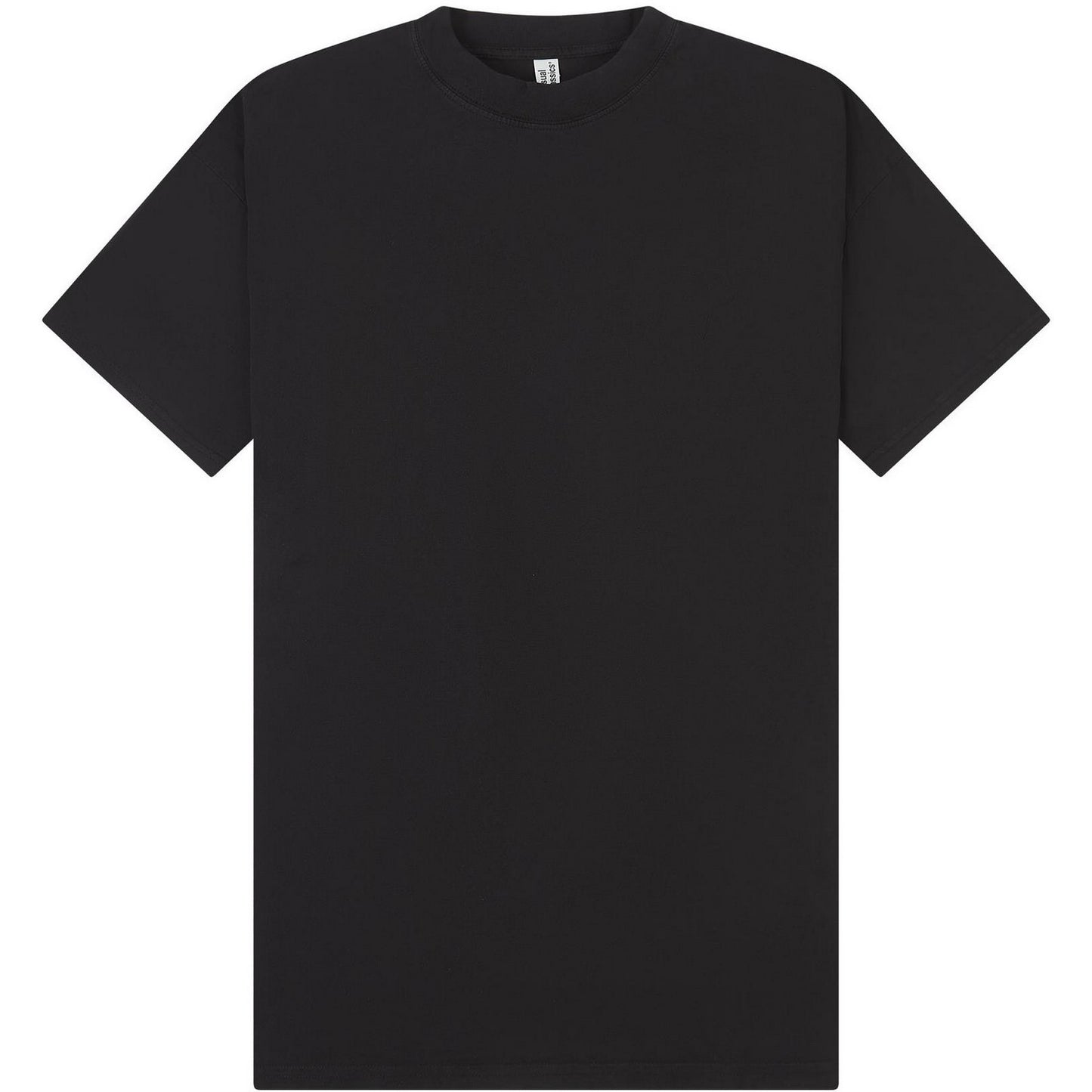Acid Black - Front - Casual Classics Unisex Adult Acid Wash Combed Ringspun Cotton Extended Neckline Tall Oversized T-Shirt