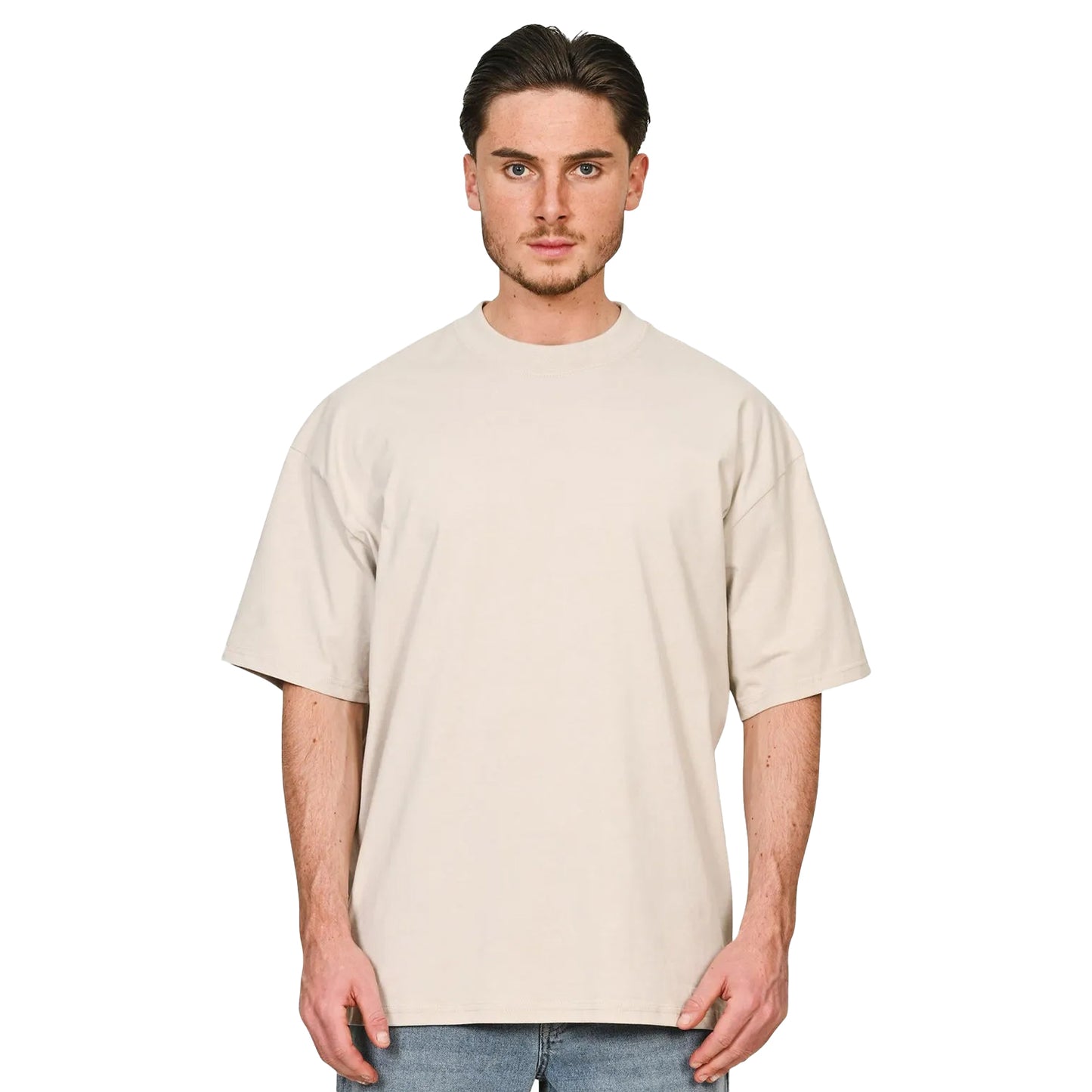 Stone - Side - Casual Classics Unisex Adult Combed Ringspun Cotton Tall Oversized T-Shirt