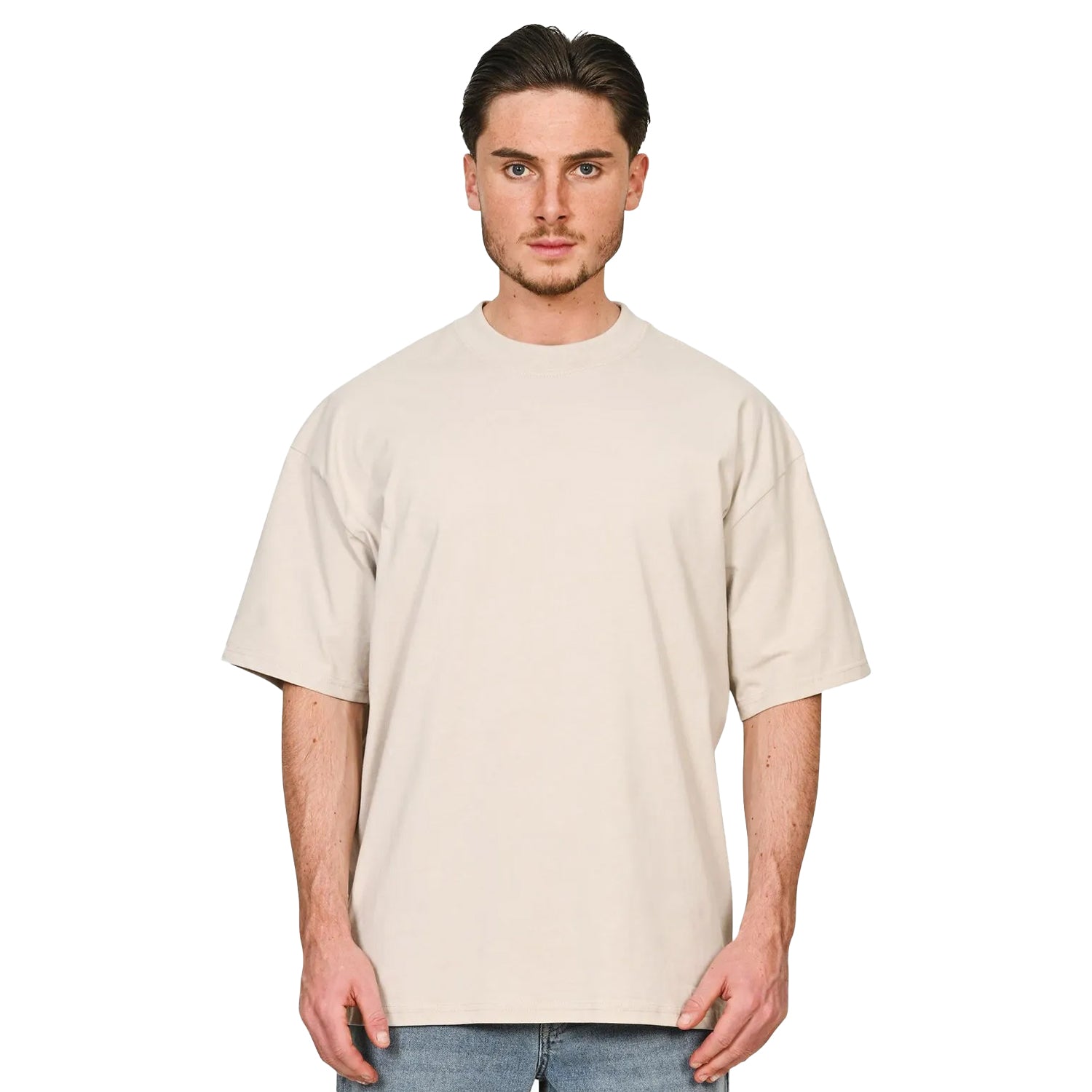 Stone - Side - Casual Classics Unisex Adult Combed Ringspun Cotton Tall Oversized T-Shirt