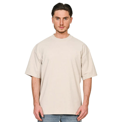 Stone - Side - Casual Classics Unisex Adult Combed Ringspun Cotton Tall Oversized T-Shirt