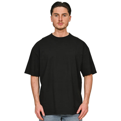 Black - Side - Casual Classics Unisex Adult Combed Ringspun Cotton Tall Oversized T-Shirt