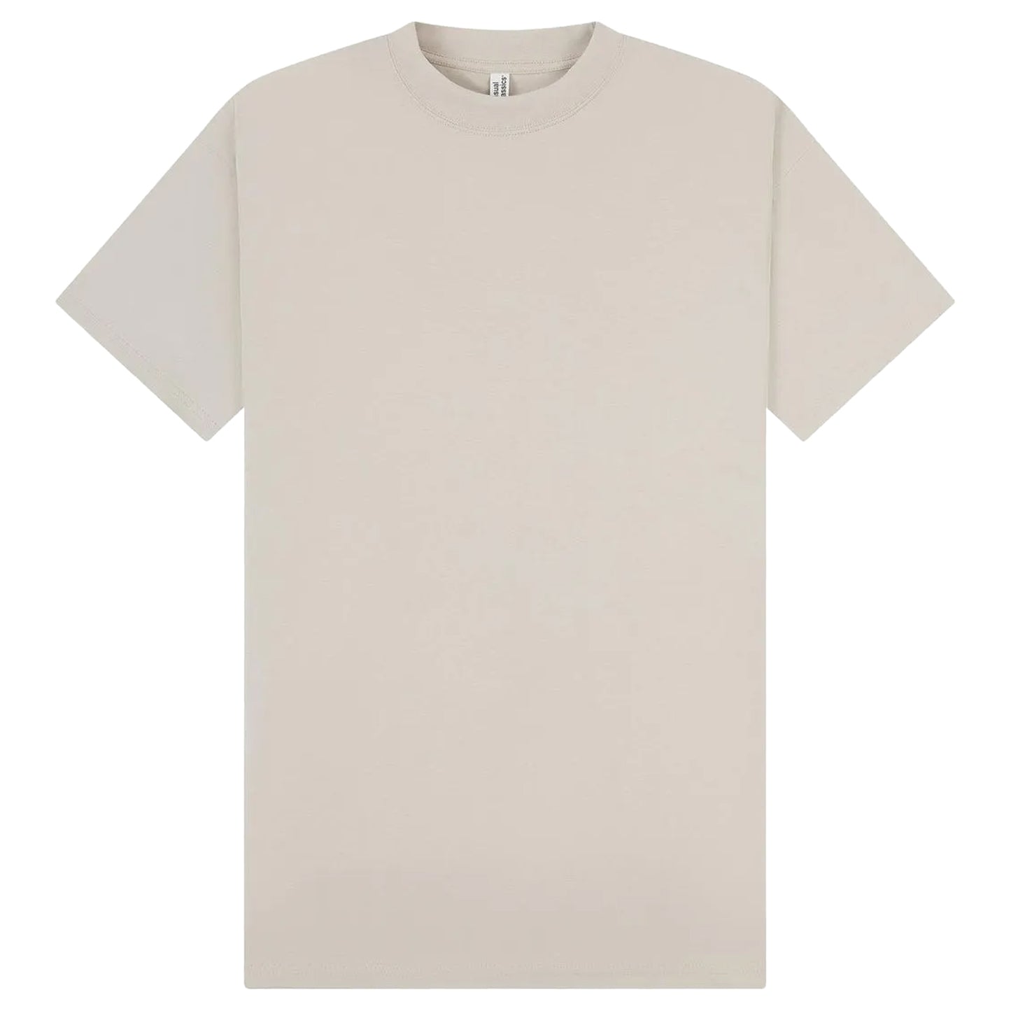 Stone - Front - Casual Classics Unisex Adult Combed Ringspun Cotton Tall Oversized T-Shirt