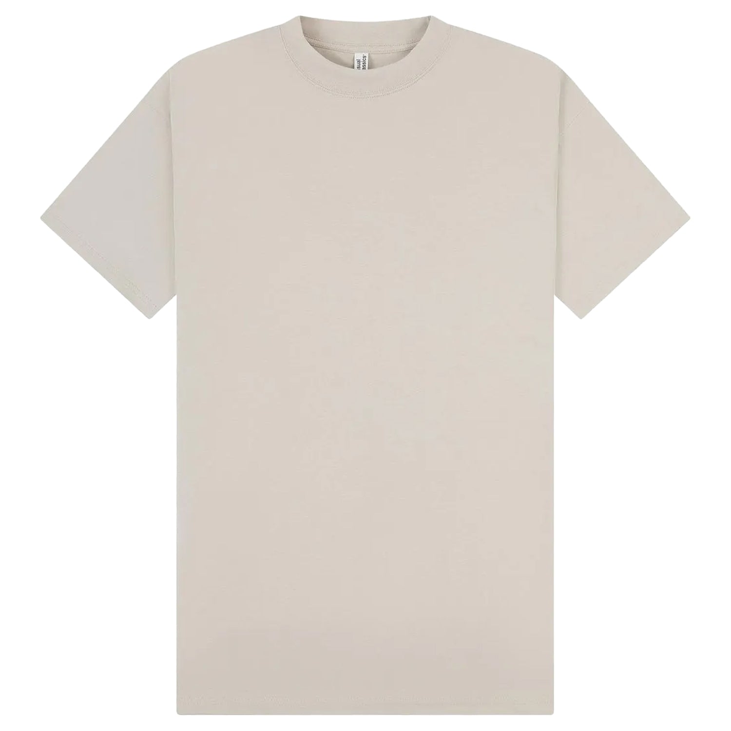 Stone - Front - Casual Classics Unisex Adult Combed Ringspun Cotton Tall Oversized T-Shirt