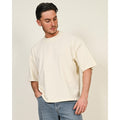 Stone-Stone - Front - Casual Classics Unisex Adult Combed Ringspun Cotton Boxy Oversized T-Shirt