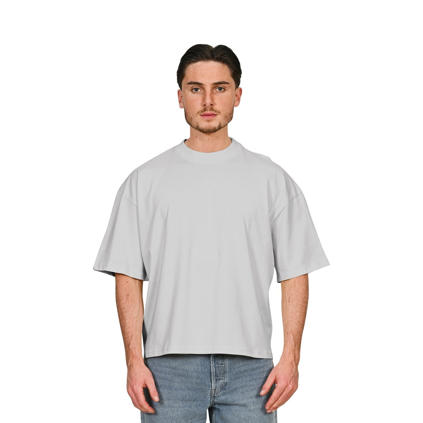 Lunar Grey - Front - Casual Classics Unisex Adult Combed Ringspun Cotton Boxy Oversized T-Shirt