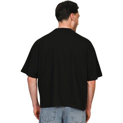 Black - Side - Casual Classics Unisex Adult Combed Ringspun Cotton Boxy Oversized T-Shirt