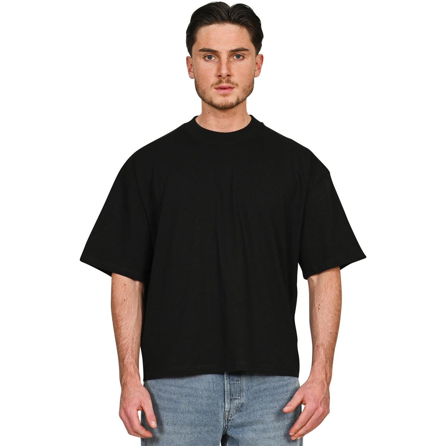Black - Lifestyle - Casual Classics Unisex Adult Combed Ringspun Cotton Boxy Oversized T-Shirt