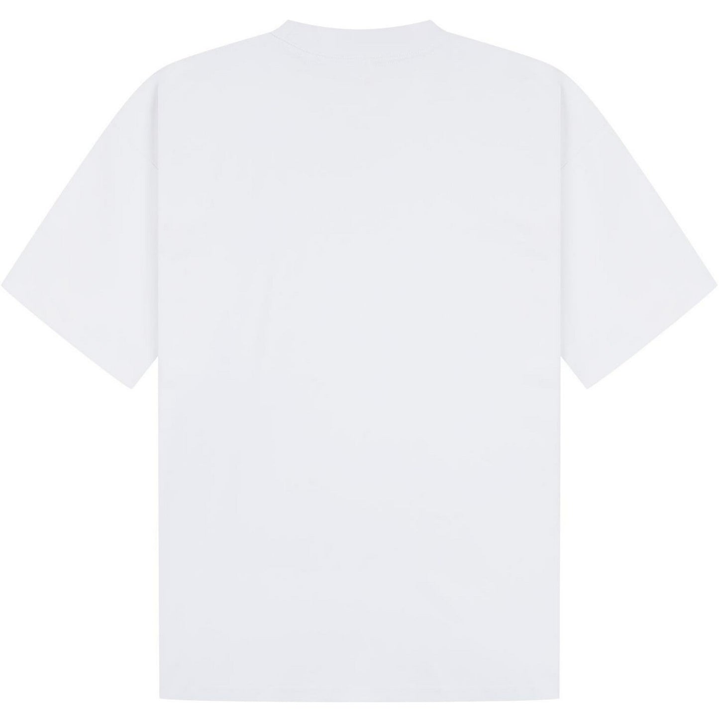 White - Back - Casual Classics Unisex Adult Interlock Combed Ringspun Cotton Extended Neckline Oversized T-Shirt