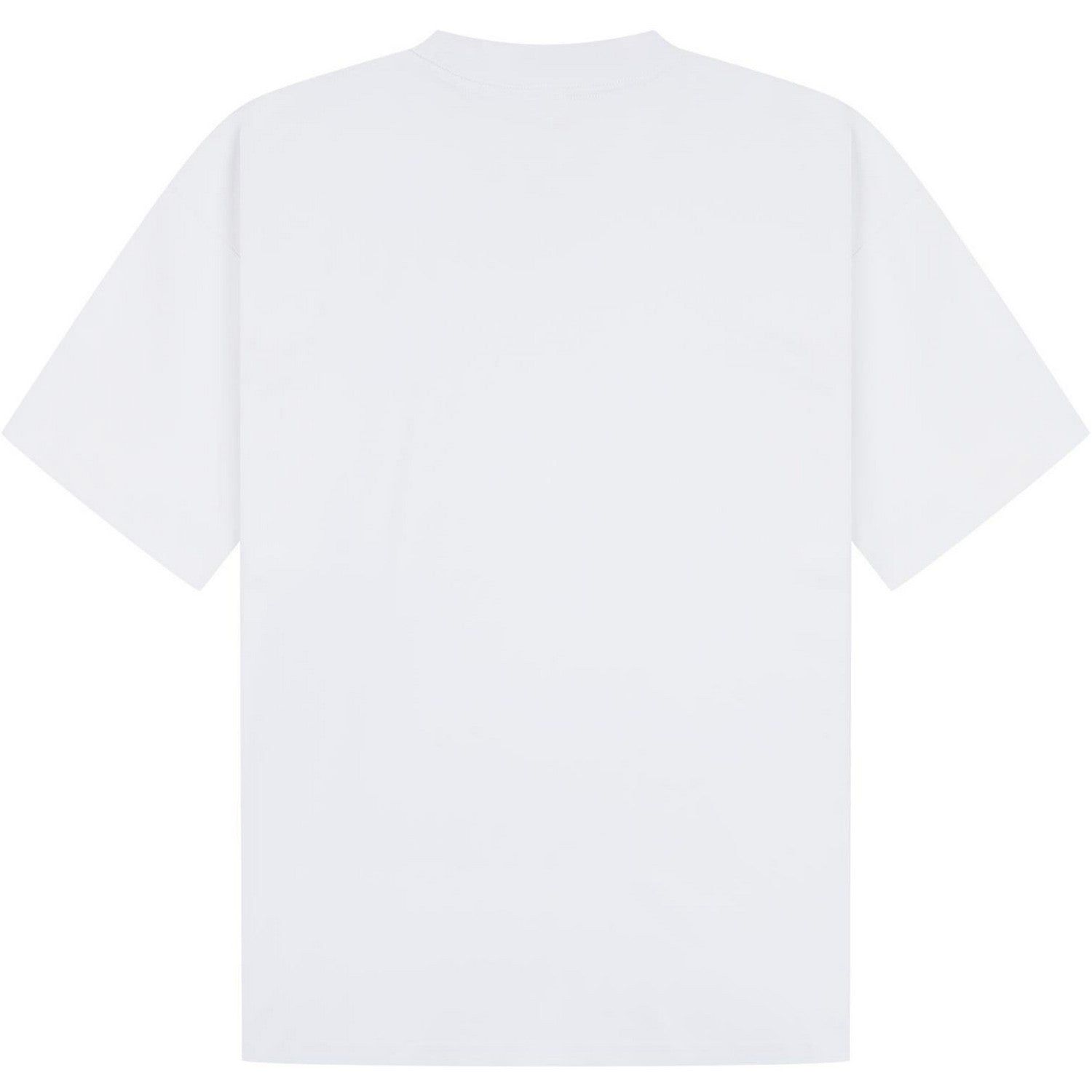 White - Back - Casual Classics Unisex Adult Interlock Combed Ringspun Cotton Extended Neckline Oversized T-Shirt