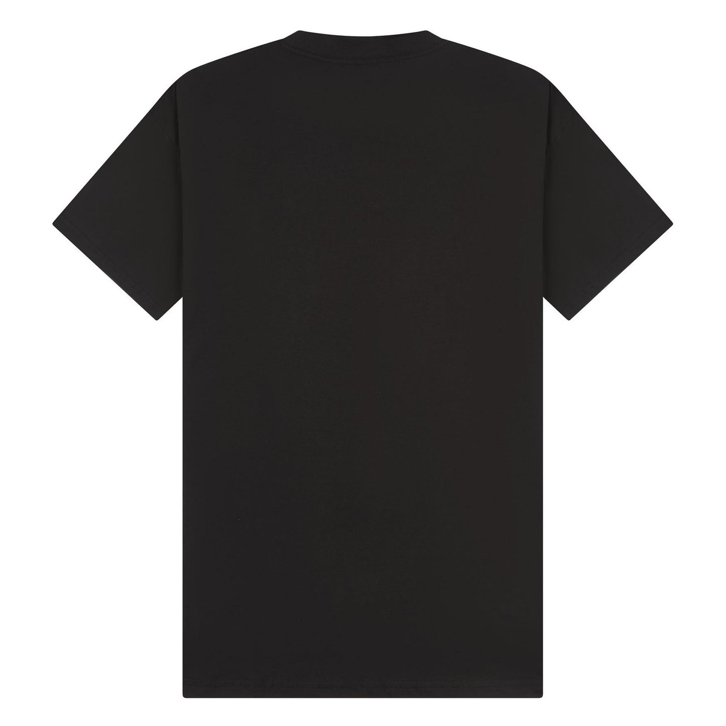 Black - Back - Casual Classics Unisex Adult Combed Ringspun Cotton Extended Neckline Tall Oversized T-Shirt