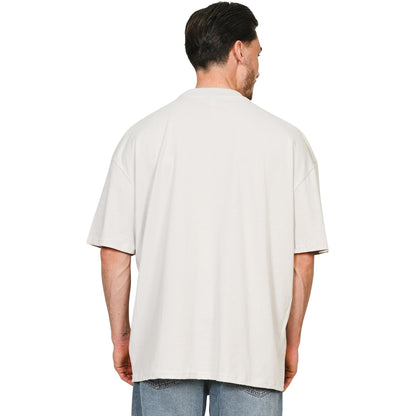 Lunar Grey - Lifestyle - Casual Classics Unisex Adult Combed Ringspun Cotton Extended Neckline Tall Oversized T-Shirt