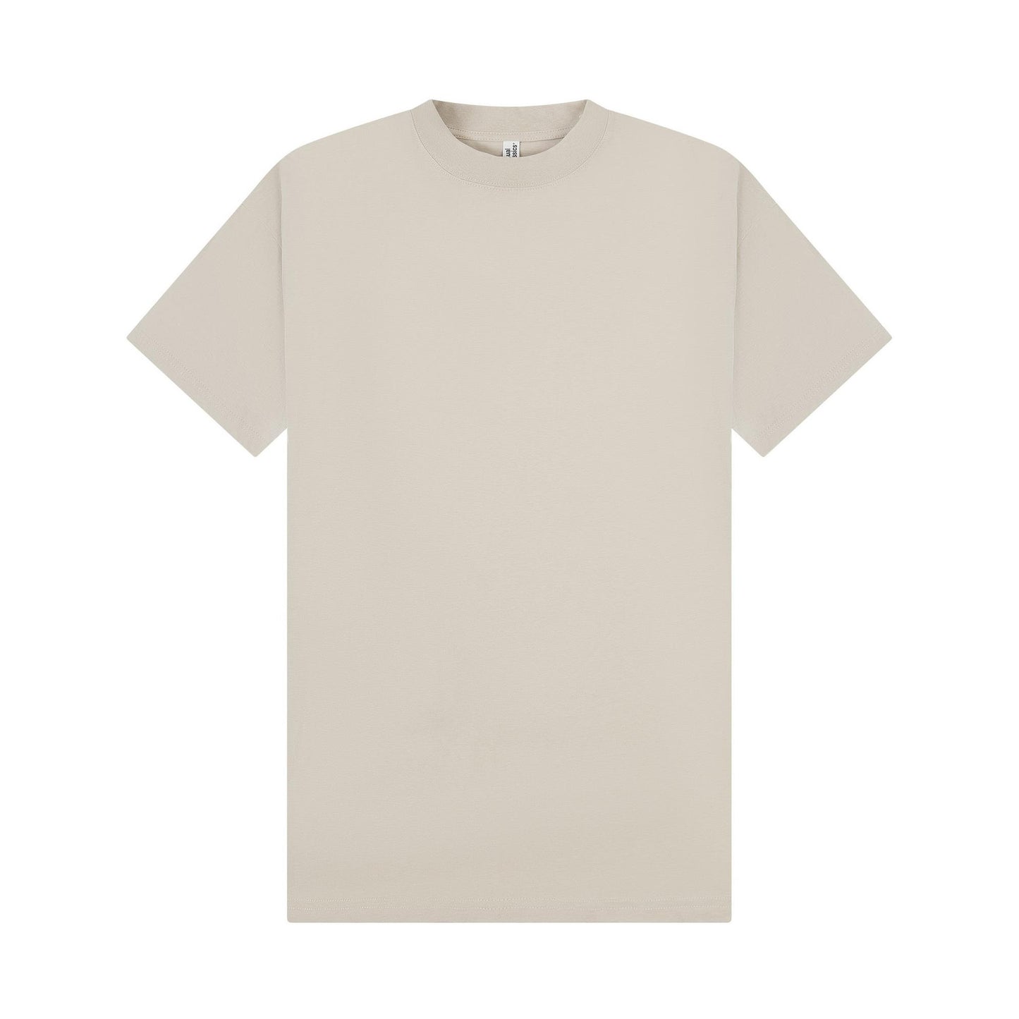 Stone - Front - Casual Classics Unisex Adult Combed Ringspun Cotton Extended Neckline Tall Oversized T-Shirt