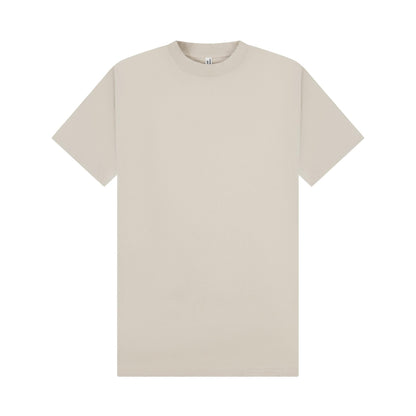 Stone - Front - Casual Classics Unisex Adult Combed Ringspun Cotton Extended Neckline Tall Oversized T-Shirt