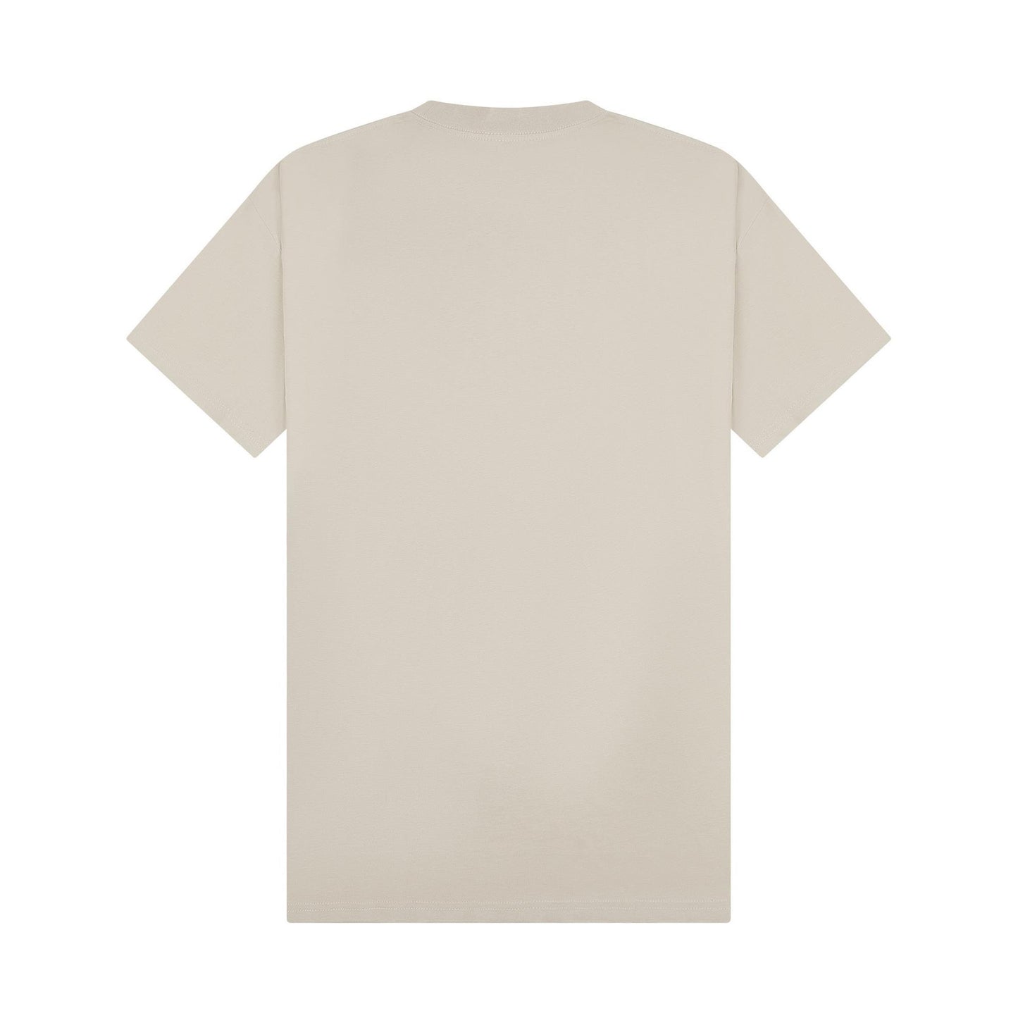 Stone - Back - Casual Classics Unisex Adult Combed Ringspun Cotton Extended Neckline Tall Oversized T-Shirt
