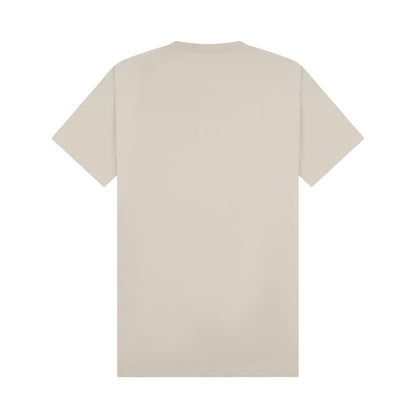 Stone - Back - Casual Classics Unisex Adult Combed Ringspun Cotton Extended Neckline Tall Oversized T-Shirt