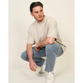 Charcoal - Front - Casual Classics Unisex Adult Combed Ringspun Cotton Extended Neckline Tall Oversized T-Shirt