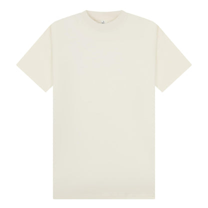 Ecru - Front - Casual Classics Unisex Adult Combed Ringspun Cotton Extended Neckline Tall Oversized T-Shirt