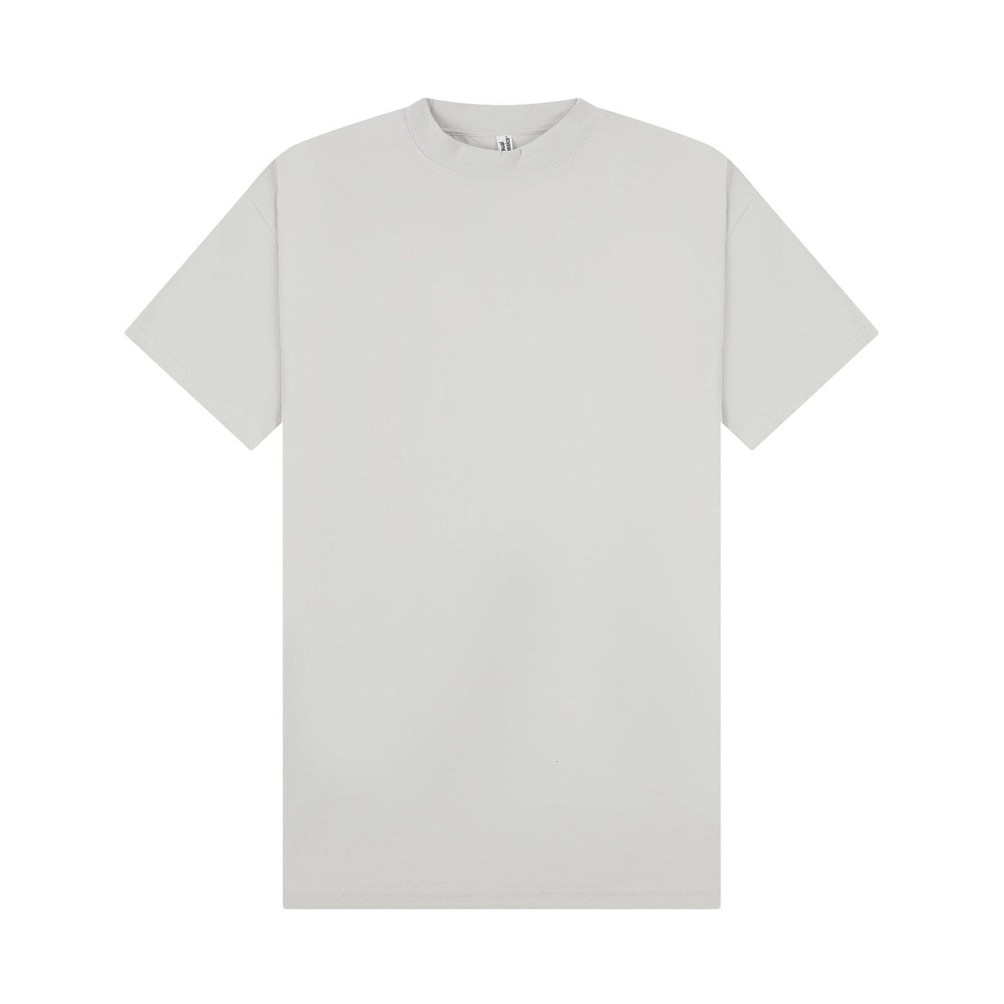 Lunar Grey - Front - Casual Classics Unisex Adult Combed Ringspun Cotton Extended Neckline Tall Oversized T-Shirt