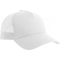 White - Back - Atlantis Rapper 5 Panel Cotton Sustainable Trucker Cap