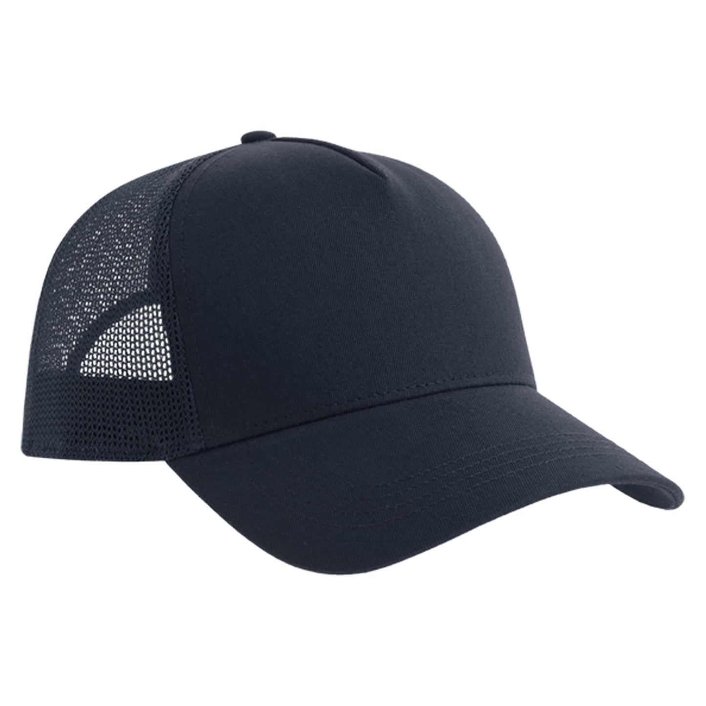 Navy - Back - Atlantis Rapper 5 Panel Cotton Sustainable Trucker Cap