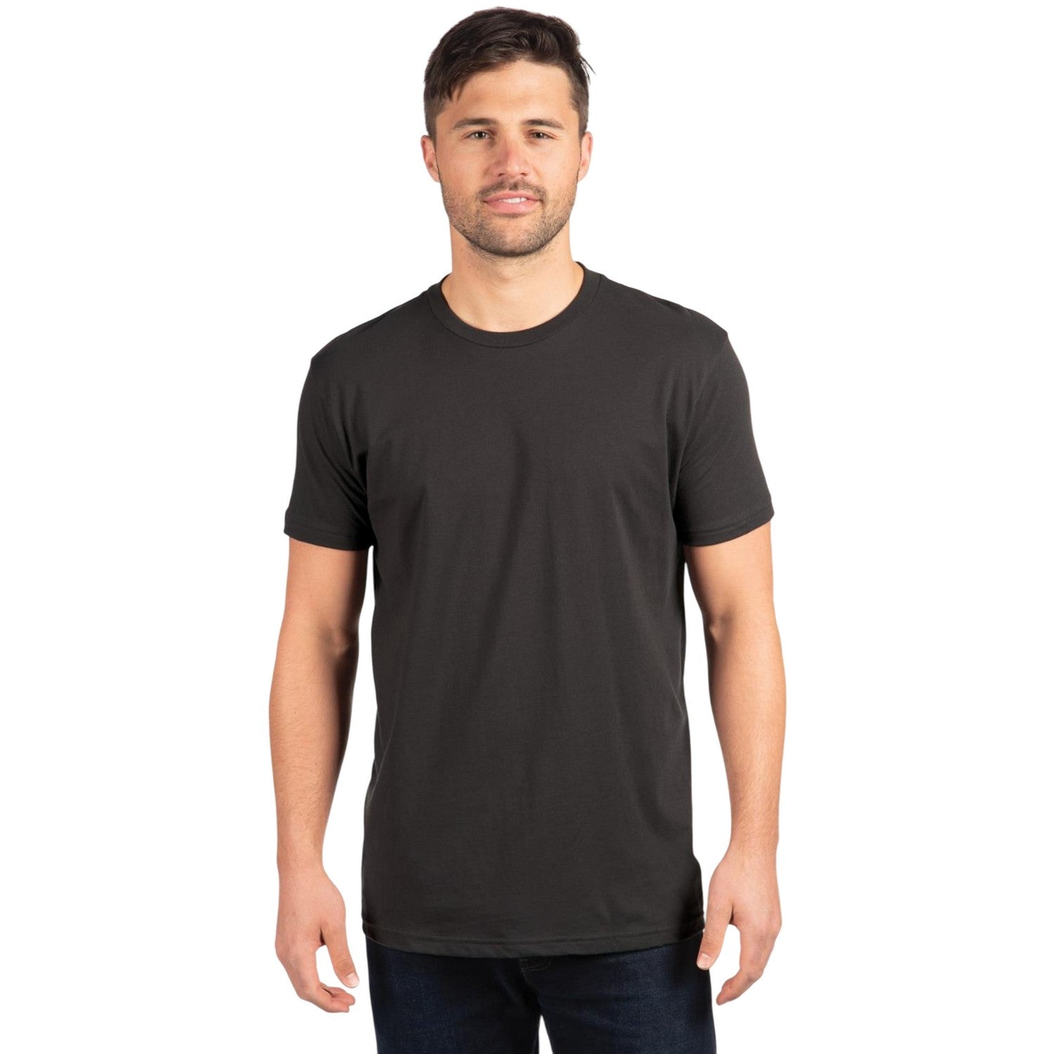 Graphite Black - Side - Next Level Apparel Unisex Adult Cotton T-Shirt