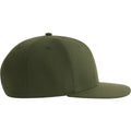 Olive - Side - Atlantis Unisex Adult James 6 Panel Recycled Polyester Snapback Cap