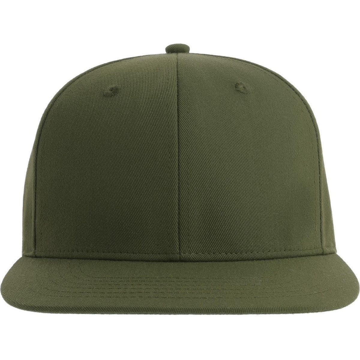 Olive - Front - Atlantis Unisex Adult James 6 Panel Recycled Polyester Snapback Cap