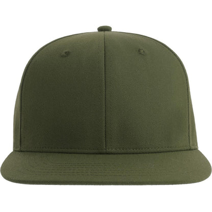 Olive - Front - Atlantis Unisex Adult James 6 Panel Recycled Polyester Snapback Cap