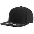 Black - Lifestyle - Atlantis Unisex Adult James 6 Panel Recycled Polyester Snapback Cap