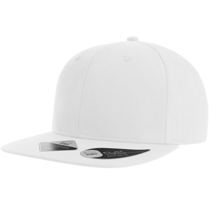 White - Lifestyle - Atlantis Unisex Adult James 6 Panel Recycled Polyester Snapback Cap