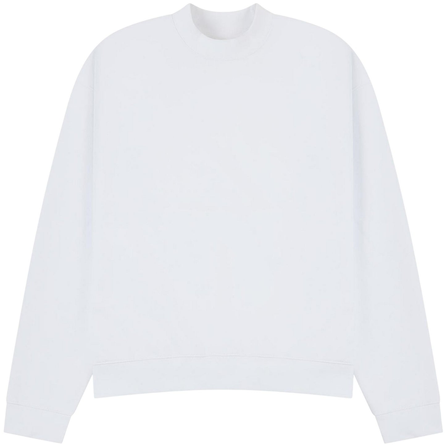 White - Front - Casual Classics Unisex Adult Premium Extended Neckline Boxy Oversized Sweatshirt