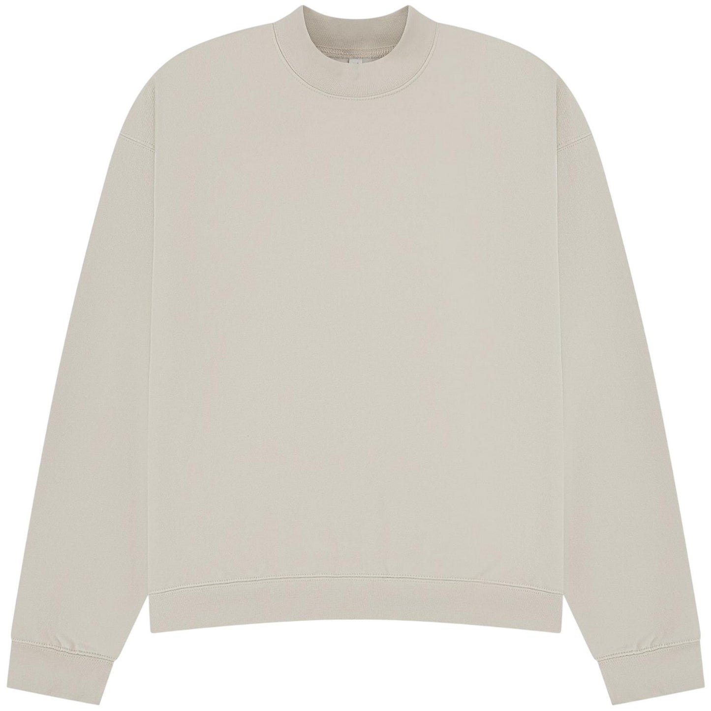 Stone - Front - Casual Classics Unisex Adult Premium Extended Neckline Boxy Oversized Sweatshirt