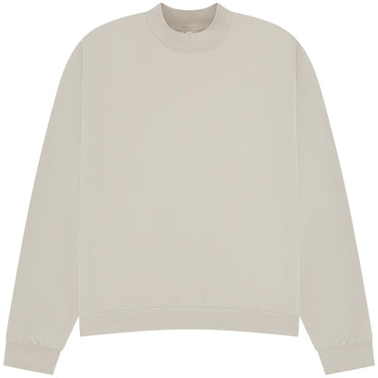 Stone - Front - Casual Classics Unisex Adult Premium Extended Neckline Boxy Oversized Sweatshirt