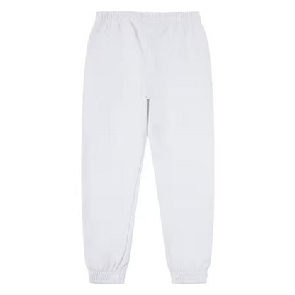 White - Back - Casual Classics Unisex Adult Premium Combed Cotton Jogging Bottoms